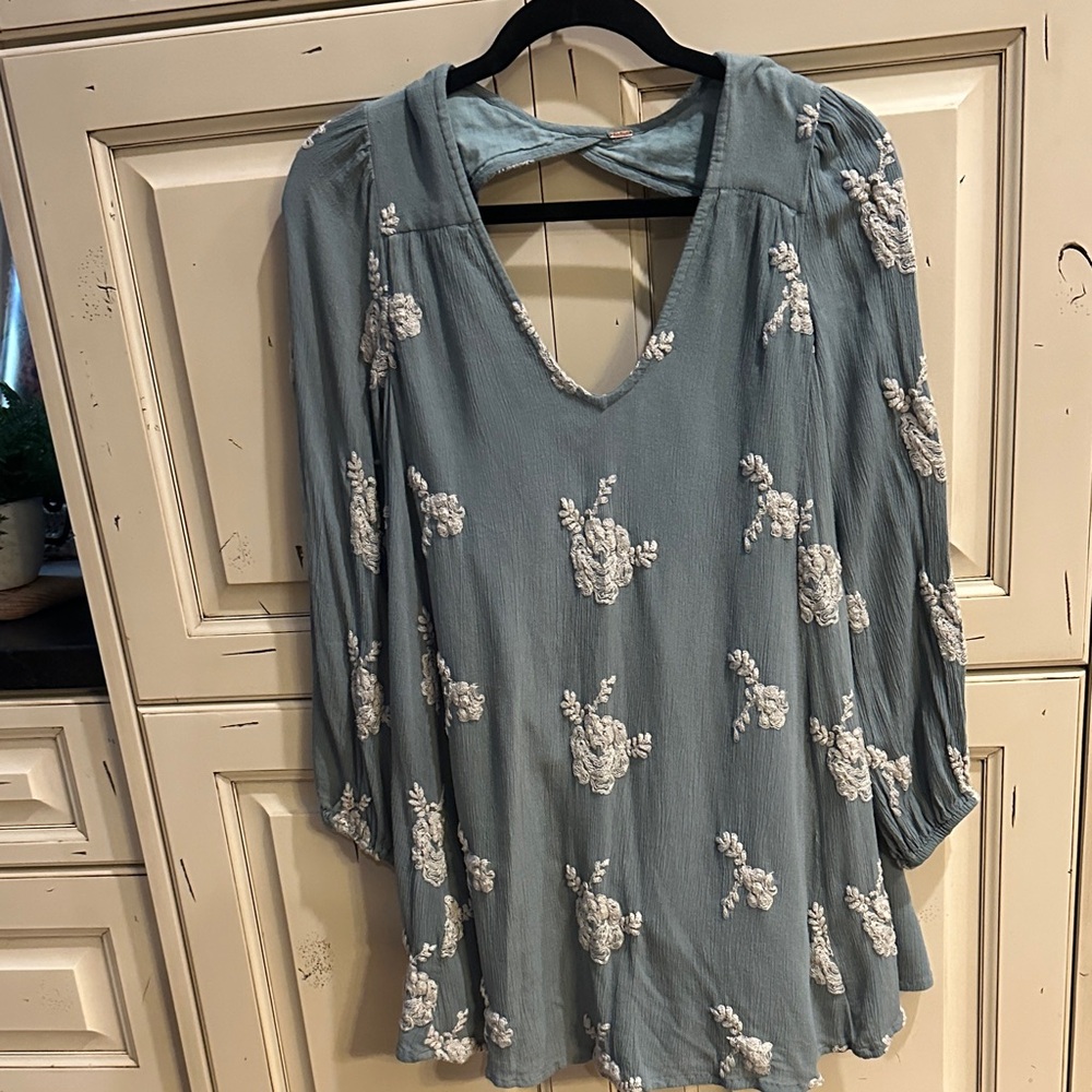 Free People Gray Knit Scarf